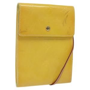 LOUIS VUITTON Monogram Vernis Kenmare Pouch Yellow M91060 LV Auth ti2982